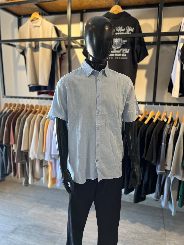 camisa de lino( lisa colores)