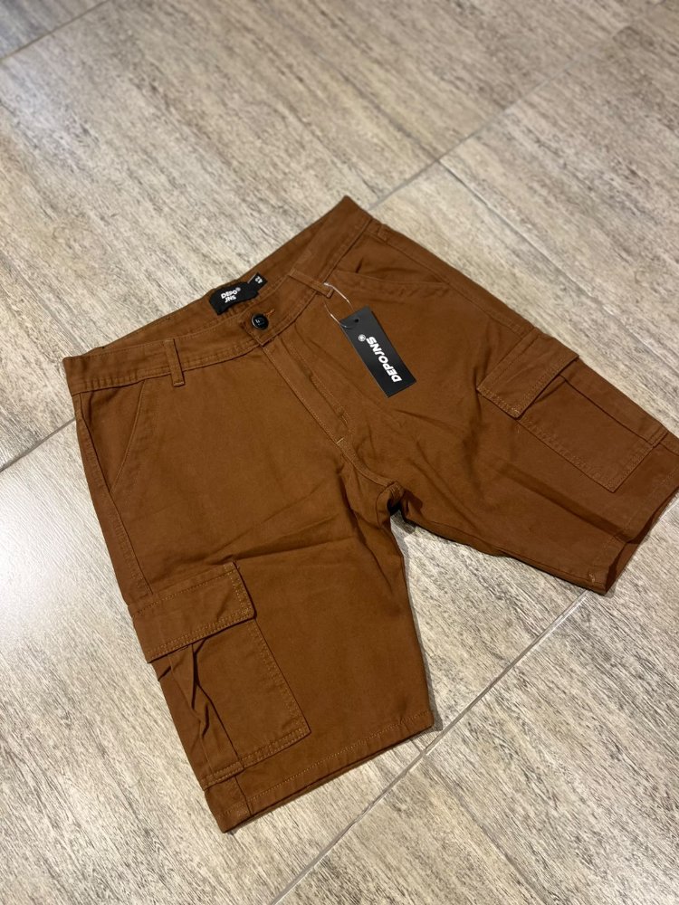 bermuda marron, mostaza depo jeans