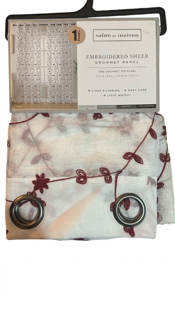CORTINAS 84¨COLORES BLANCO CON CAFÉ Y BLANCO CON ROJO VINO