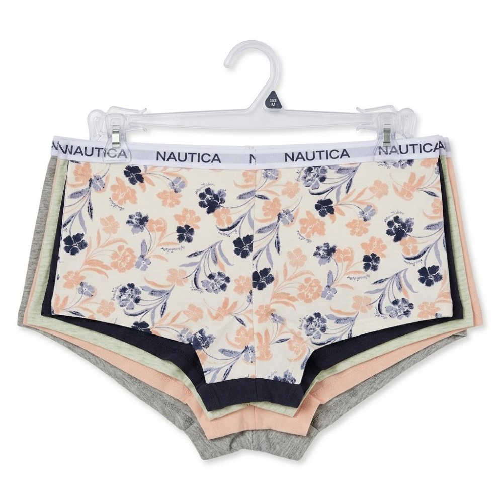 PANTIES TIPO BOYSHORTS, PACK 5 UNIDADES, TALLA M
