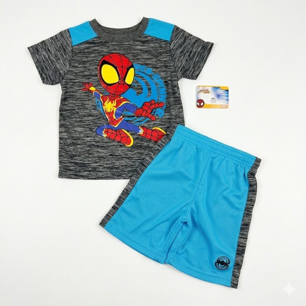 NIÑO: SPIDER MAN, SET DEPORTIVO MARVEL, 2 PIEZAS, TALLA 4