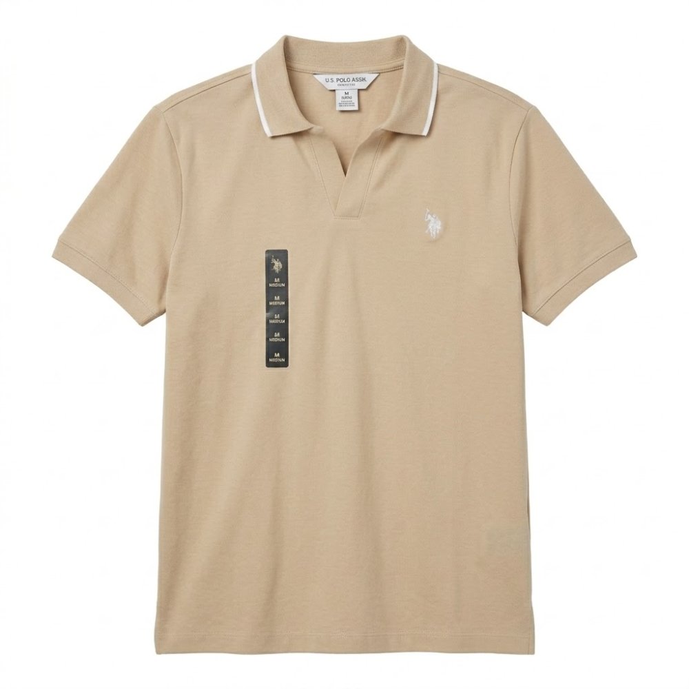 CAMISA POLO ASSN, COLOR BEIGE