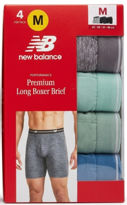 BOXERS NEW BALANCE, TALLA M, 4 PIEZAS