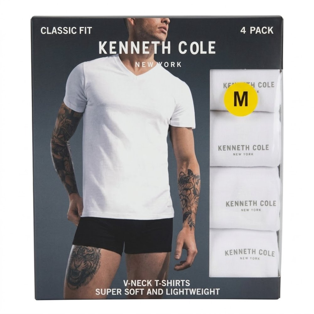 CAMISETAS CLASSIC KENNETH COLE, TALLA M y L, 4 PIEZAS