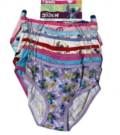NIÑA: DISNEY, PANTIS STICH, 7 PIEZAS, TALLA 6
