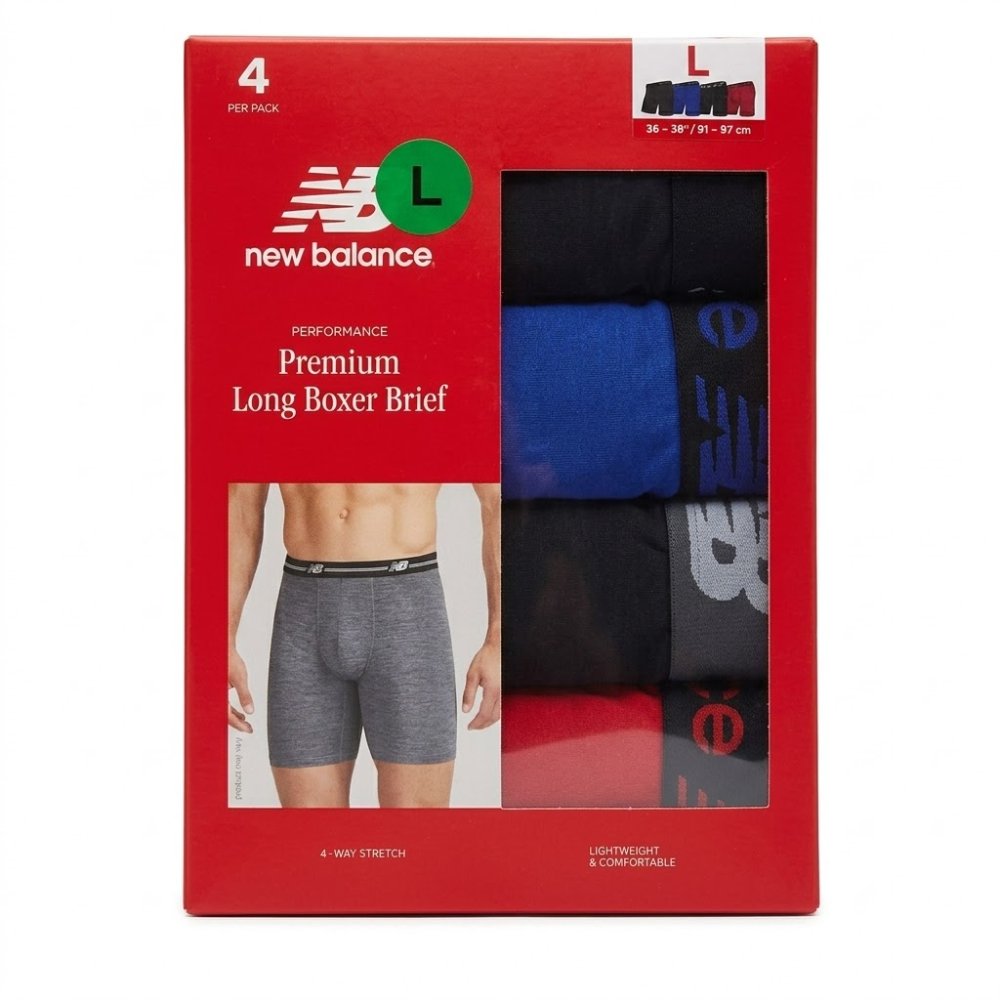 BOXERS NEW BALANCE, TALLA L, 4 PIEZAS