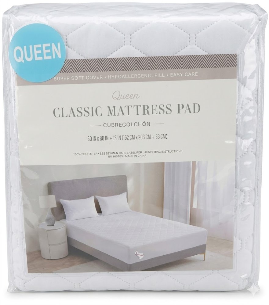 CUBRE COLCHON CLASSIC MATTRESS PAD, QUEEN, BLANCO