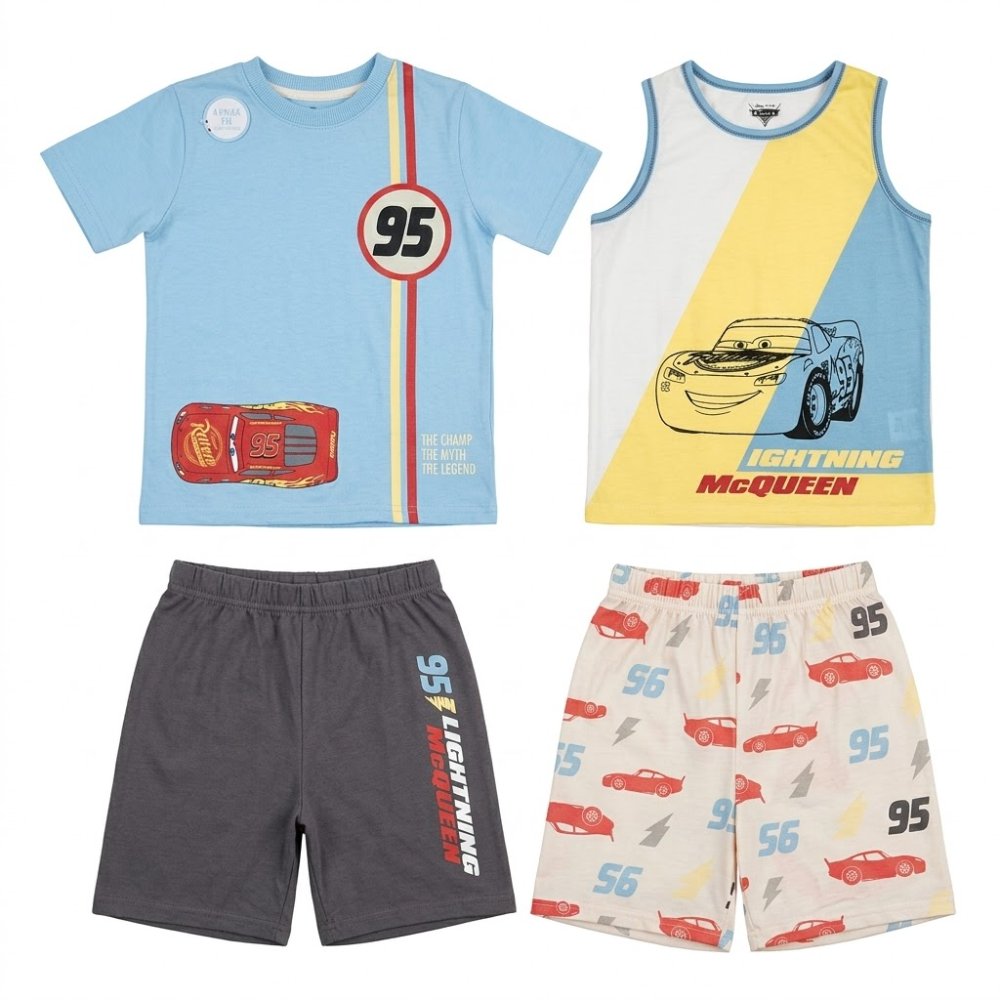 NIÑO: DISNEY, SET DE 4 PIEZAS DE RAYO MACQUEEN, TALLA 7