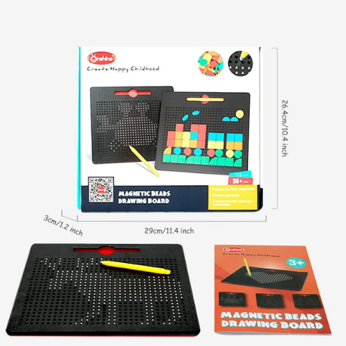 Pizarra de dibujo con cuentas magnéticas (magnetic beads drawing board)