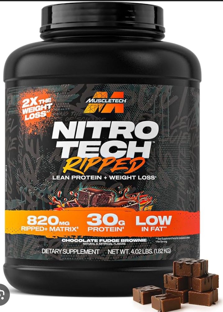 NITRO TECH 4LB RIPPED CHOCOLATE, VAINILLA