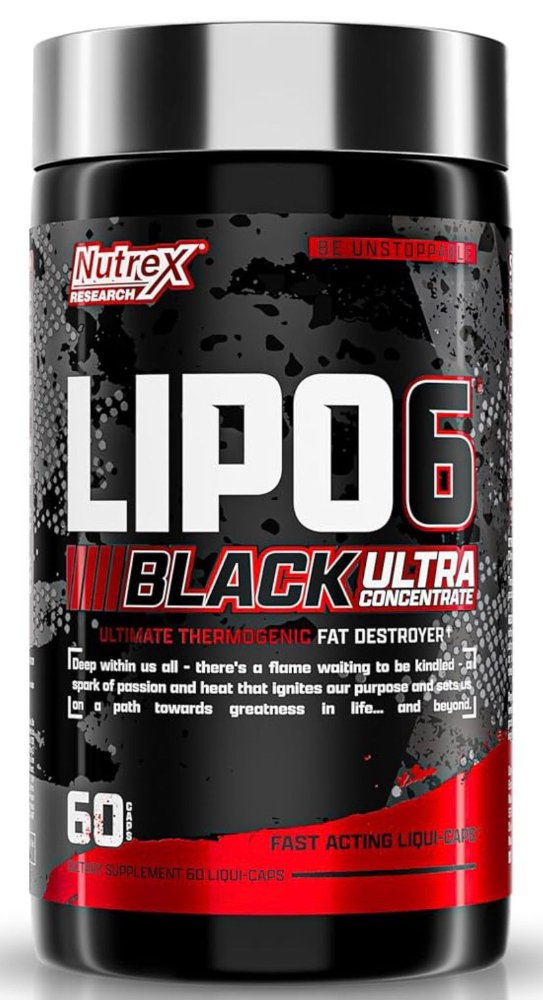 LIPO 6 BLACK UC 60 CT, HER, STIM-FREE, INTENSE