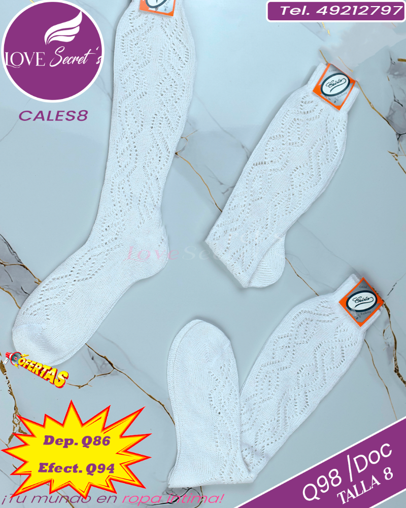 CALCETA ESCOLAR TALLA 8 CALES8