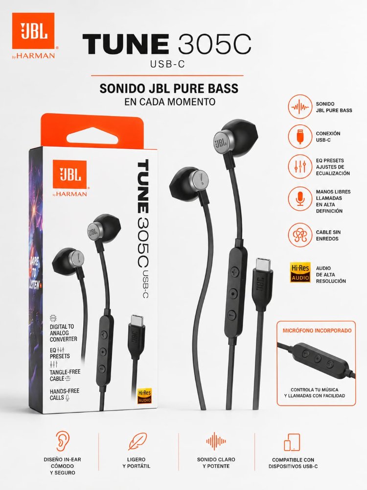 MANOS LIBRE TIPO C JBL