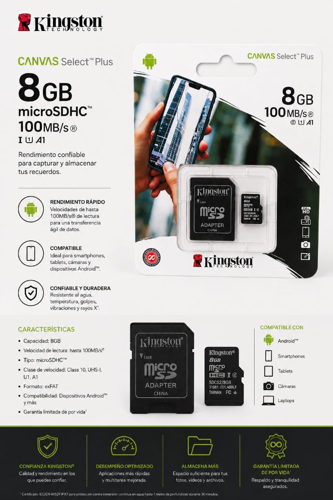MEMORIA MICRO SD 8GB