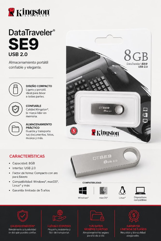 MEMORIA USB 8GB