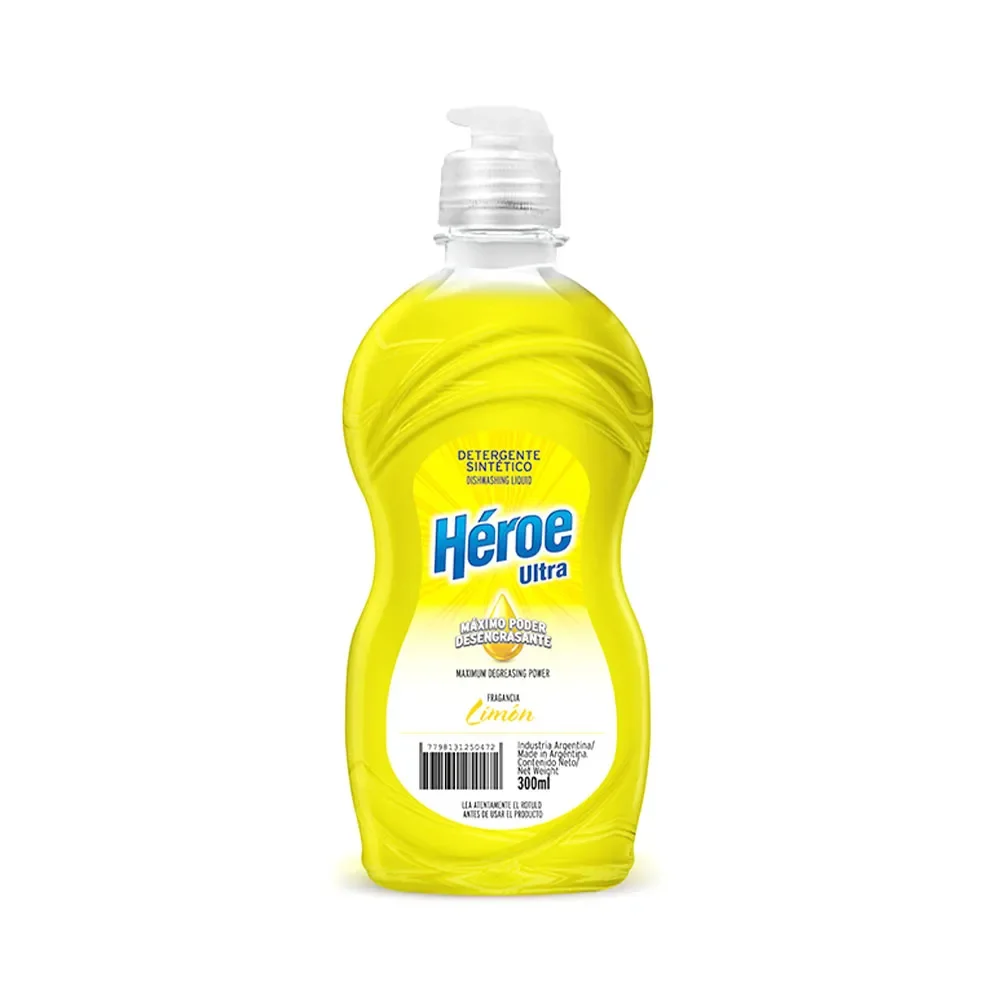 Heroe Detergente para Lavavajillas Ultra Limón 300 Ml