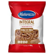 Fideos integrales tirabuzon Matarazzo 500 g.