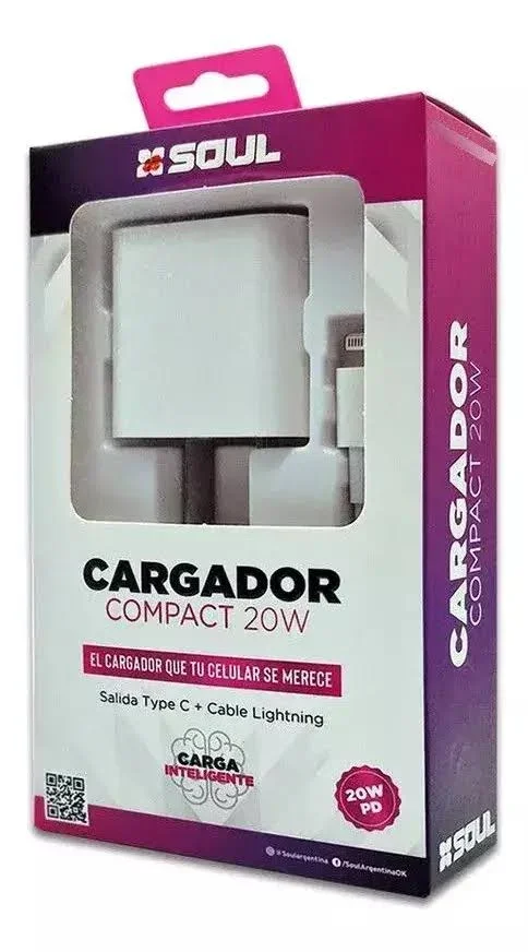 CARGADOR COMPACT 20W TIPO C-LIGTHNING