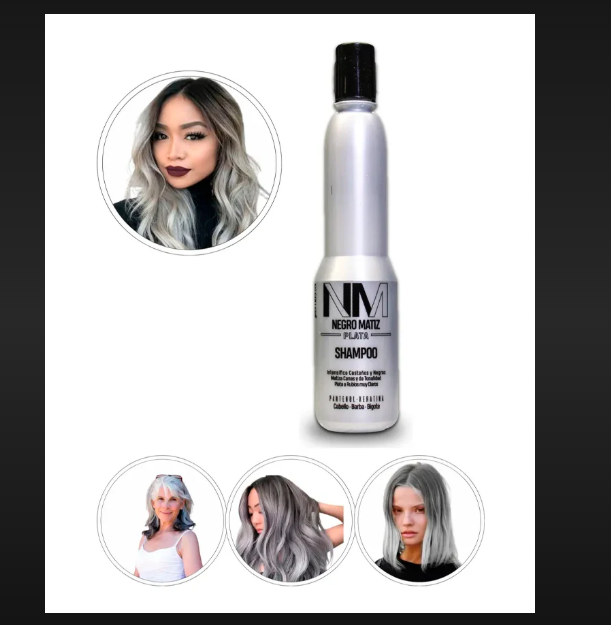 SHAMPOO ESTILISTA PRO NEGRO PARA CANAS