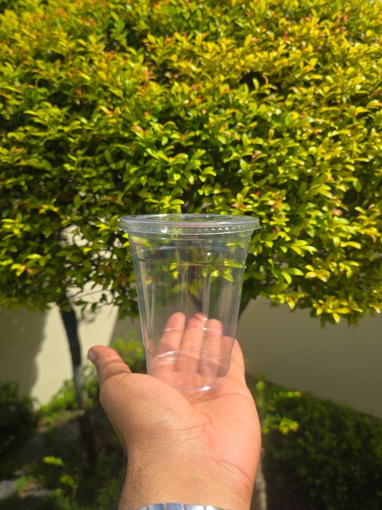 VASO TRANSP 16OZ / TAPA PLANA