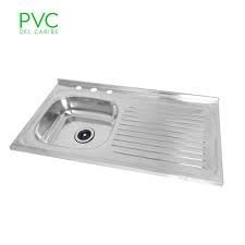 LAVAPLATO ATLANTIS BASIC A/INOX SOBREPONER IZQ 3H 100X50