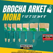 BROCHA 5" DORADA M/P VERDE (ARKET)