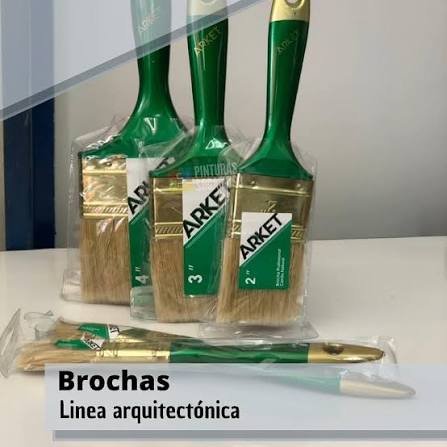 BROCHA 3" DORADA M/P VERDE (ARKET)