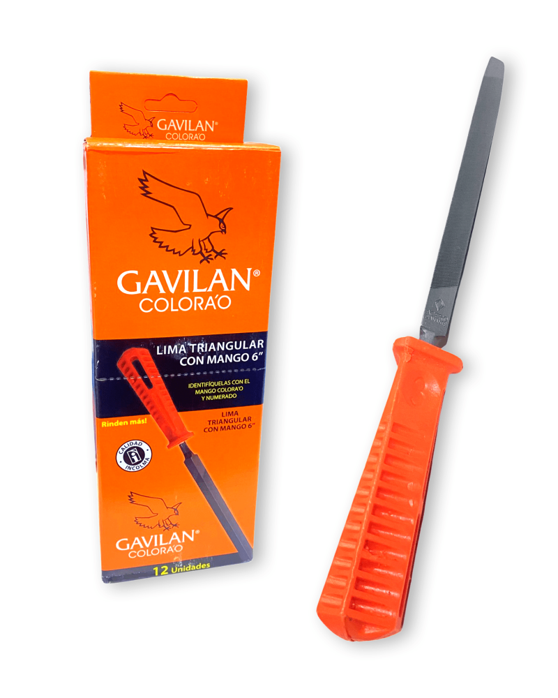 LIMA TRIANGULAR 8"(GAVILAN COLORAO)
