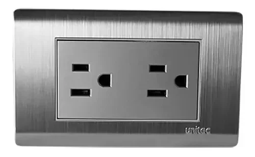 TOMA DOBLE ACERO INOXIDABLE (UNITEC)