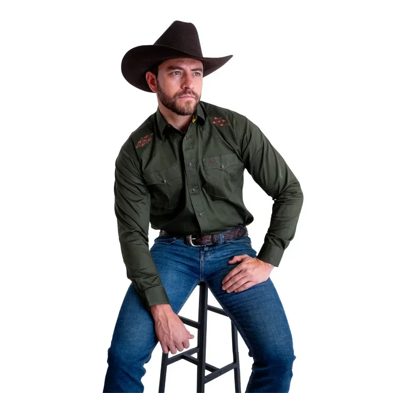 Camiseta Vaquera "Verde Militar" - Icy Denver