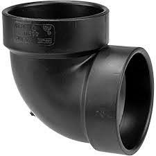 Codo 3"x90  corto gris