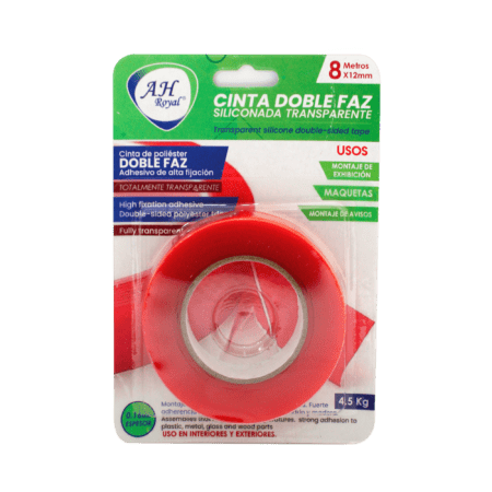 Cinta Doble Faz Transparente Ah Royal