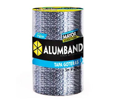 Cinta Adhesiva 10 Cm x 10 Mts. Tapa Gotera Alumband