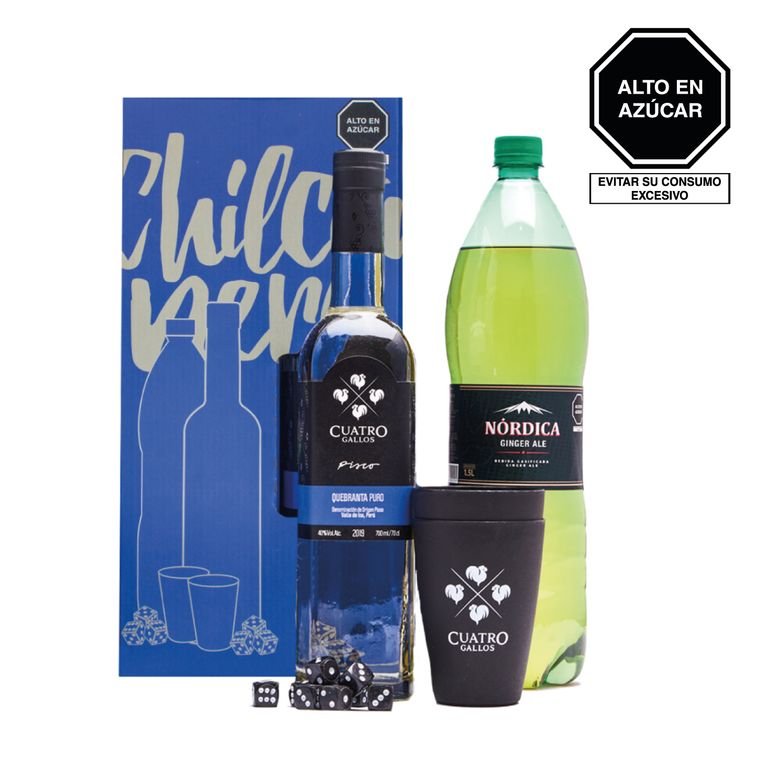 Pack Cuatro Gallos QUEBRANTA 700ml & Nórdica GINGER ALE 1.5L