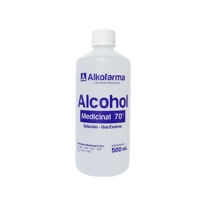 ALCOHOL MEDICINAL 70° X 500ML ALKOFARMA