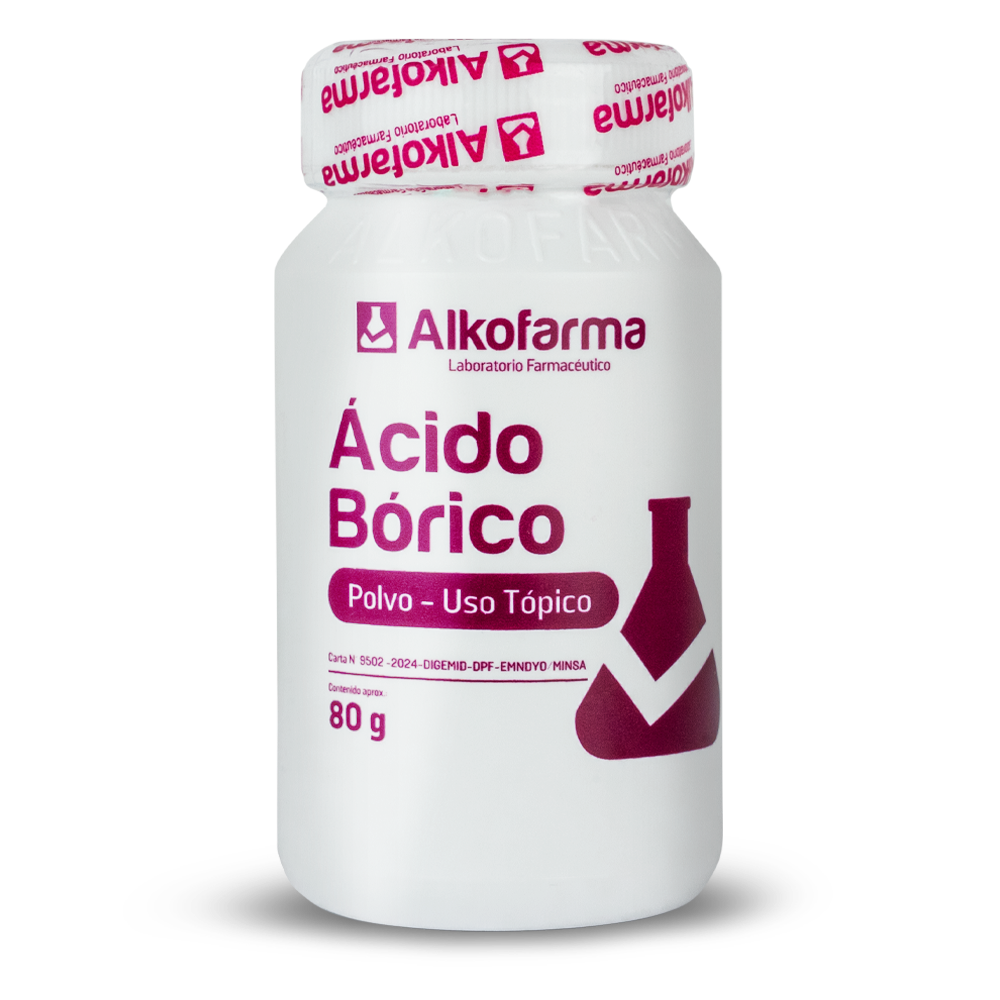 ACIDO BORICO X 80G ALKOFARMA X 12 UNID