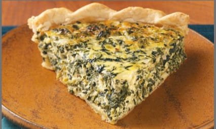 Tarta de queso con espinaca