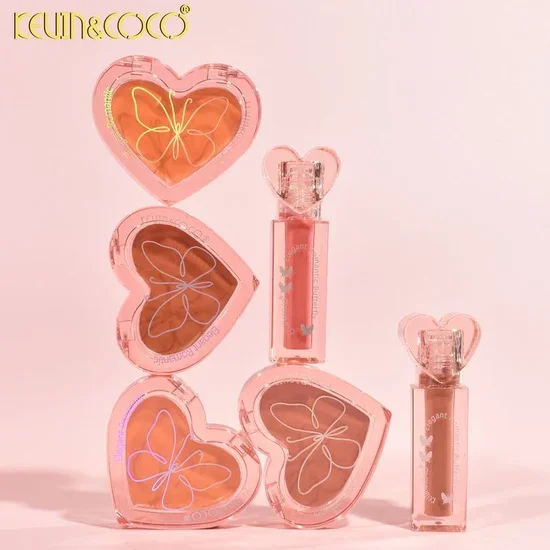 Kit Corazón Labial Liquido & Rubor Cremoso K&C