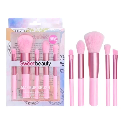 Brochas de Maquillaje x5r rosadas