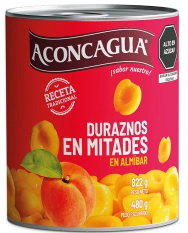 Duraznos en mitades aconcagua 822gr