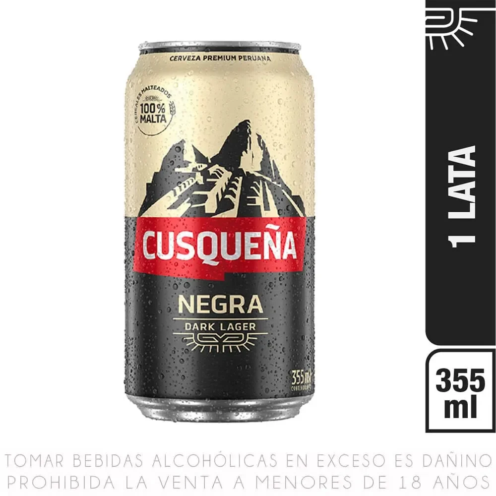 Cusqueña lata negra six pack 355 ml