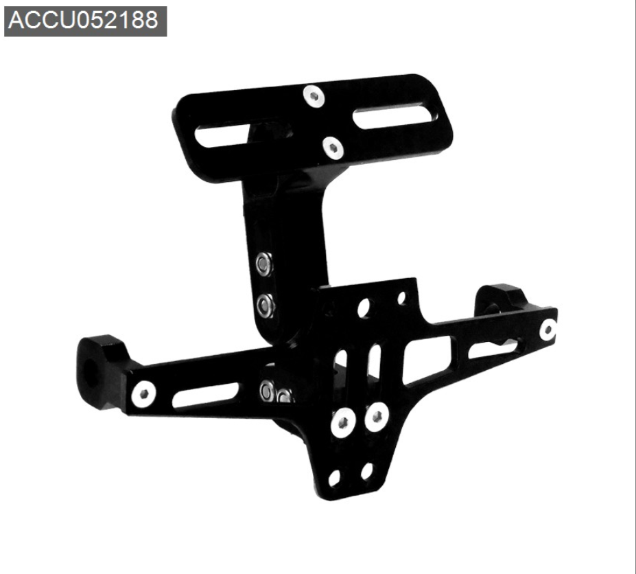 MARCO DE PLACA MOTO RACING AJUSTABLE NEGRO