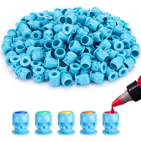 Caps Para Tinta De Tatuar Calavera Cups 200pz