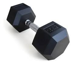 Mancuerna 15lb hex encauchetada k6