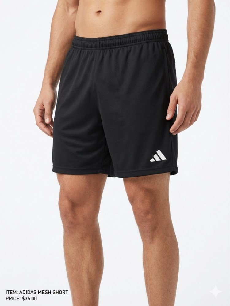 Short XL negro con licra ADIDAS