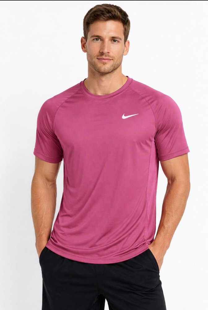 Franela NIKE vino claro XL logo plateado