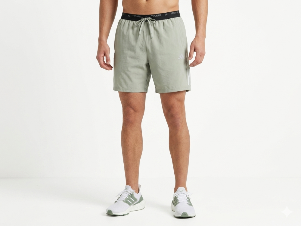 Short 3XL verde oliva claro sin licra ADIDAS
