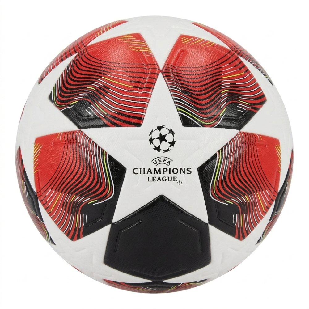 Balón #5 Champions League UEFA blanco/rojo