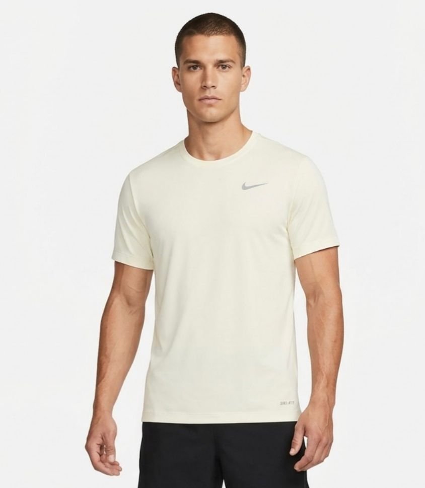Franela NIKE Hueso texturizada XL logo plateado