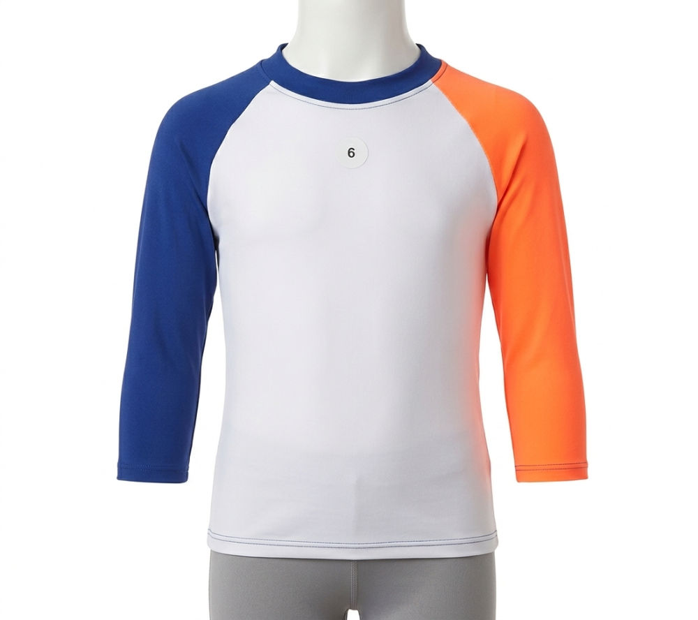 Suéter T12 tres colores DM blanco/azul/naranja